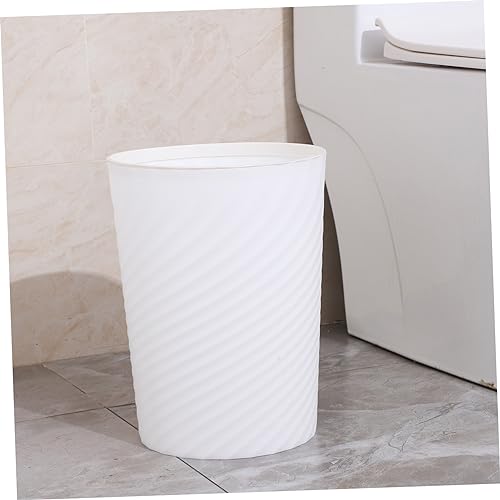 Caneca de basura rectangular blanca 12L plástico miniatura 4