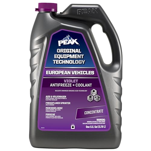 PEAK OET Extended Life Violet Concentrate Antifreeze/Coolant for European Vehicles, 1 Gal.