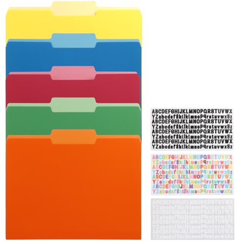 Dossiers multicolores pour trier les cours et documents de la maison avec onglets