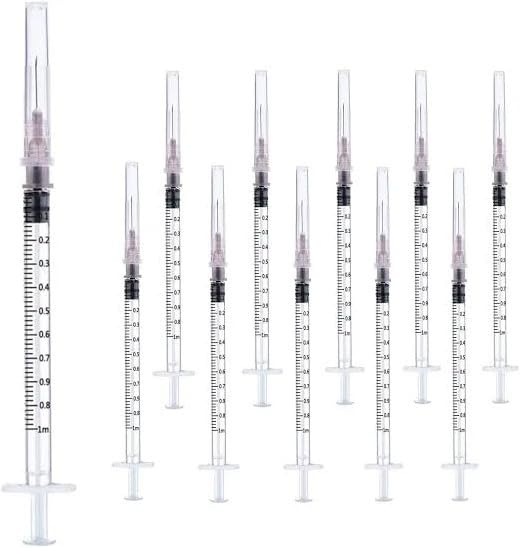 1ml Syringe Disposable plastic syringe multipurpose use Pet Liquid Dispenser Garden Irrigation Plunger pet feeding and care lab measuring liquid arts and crafts gluing (100 pcs/pack)