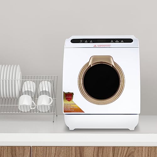Countertop Dishwasher with 7L Built-in Water Tank Portable Dishwasher 5 Washing Programs 360° Dual Spray Mini Dishwasher for Apartments& RVs, 900W 110V