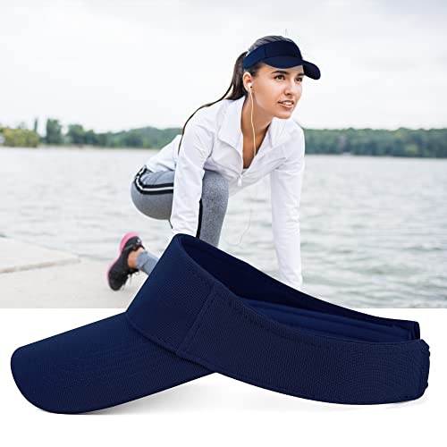 FCHUI Sun Visor Cap - Women Ponytail Baseball Cap for Women and Ladies, Long Peak Thicker Sweatband Adjustable Hat for Golf Cycling Fishing Tennis Running Jogging Visor Hats for Men