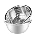 Linkidea 304 Edelstahl Sieb mit Schüssel 2er Set, Küchensieb, Waschmaschine, Abtropfkorb mit Waschbecken für Gemüse, Obst, Nudeln, Salat Mixen, Lebensmittelzubereitung, robust & spülmaschinenfest