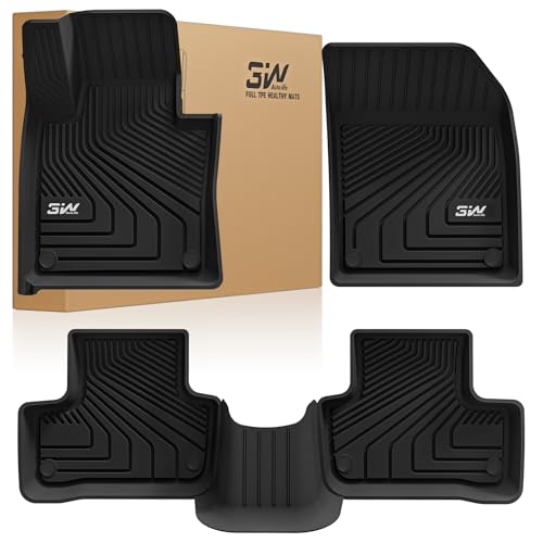 3W Floor Fit Volvo XC60 2018-2026 2026 2026 (Not for Hybrid or PHEV) TPE All-Weather Custom Fit T5 T6 Momentum Floor Liner for Volvo XC60 1st & 2nd Row Accessories Car Mats