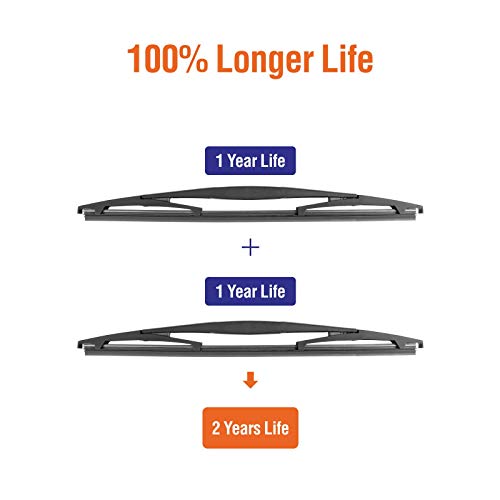 Image of For Genuine Honda 76730-TRN-H01 CRV 2017-2021 Rear Windshield Wiper Blade Replacement, Exact Fit for CR-V 2017 2018 2019 2020 2021 Rear Wiper Arm, WOWIPER Car Wipers, 300mm - 12 inch + 12 inch (set of 2)