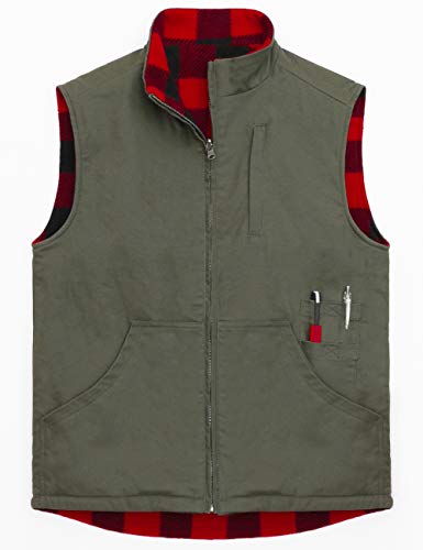 Image of ZENTHACE Men's Full Zip Reversible Work Casual Vest