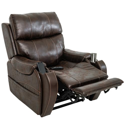 Fenetic Wellbeing Atlas Electric Riser and Recliner Mobility Chair 25 Stone max User Weight with Wireless Phone Charger (Walnut)