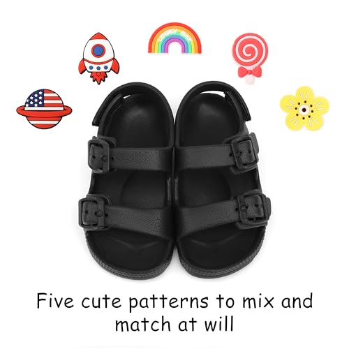 Image of ChayChax Toddler Boys Girls Double Buckle Sandals Children's Adjustable Back Strap Water Sandal