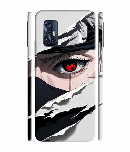 Image of Red Eyes Printed Hard Back Case Cover & Compatible for Vivo V17 (Multicolor) - D1811