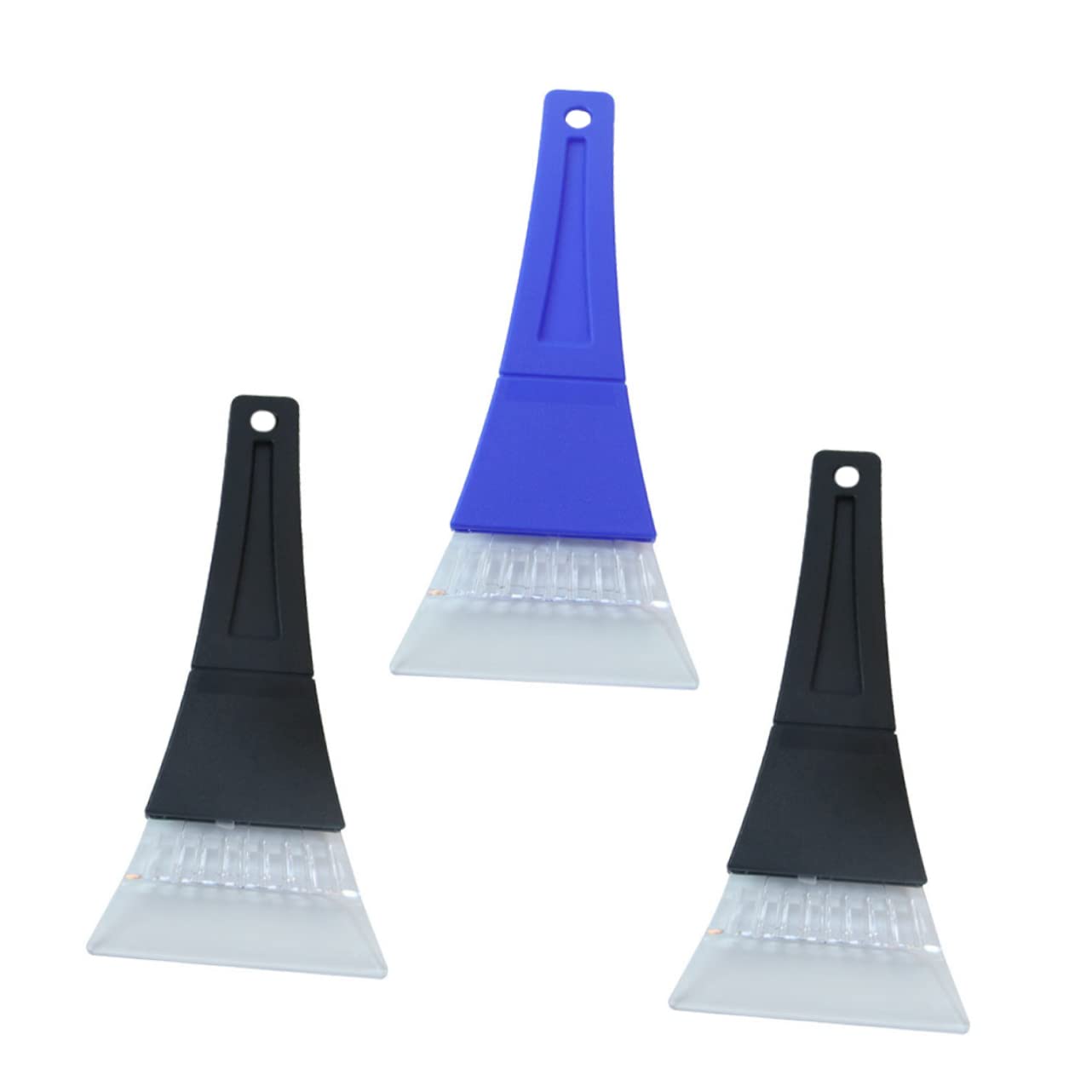 Mikikit Car Snow and Ice Removal Kit 3-Piece Set Windshield Deicer Auto Ice Scraper Easy to Use Compact Storage Winter Vehicle Helper