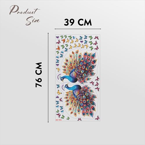 Image of Peacock Decorative Festivals & Occasions Patterns Wall Sticker Wall Decals Big Size Wall Decal Art for Baby & Kids Home (WO-199-new)