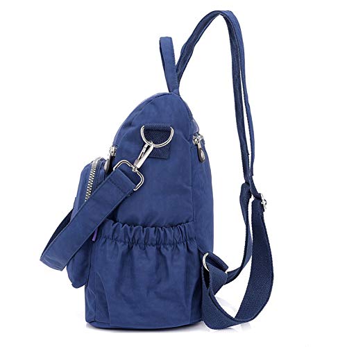 Image of MINTEGRA Women Shoulder Backpack Multi-Pocket Nylon Purse Large Capacity Waterproof Casual Daypack