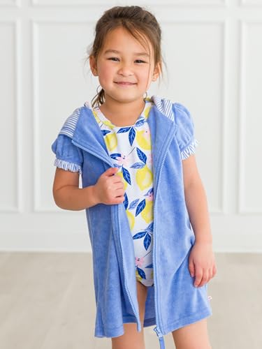 Image of RuffleButts Girls UPF50+ Sun Protection Ruffle V-Back One Piece Swimsuit
