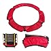 Jkjhbhged 55 Inch Trampoline Spring Covers, Replacement for Kids Mini Trampoline, Safety and Durable Waterproof Protectable Pad, Red