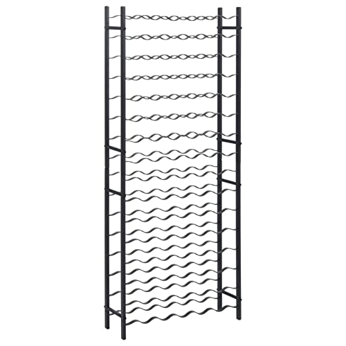 Soporte para 96 botellas de vino de hierro negro miniatura 2