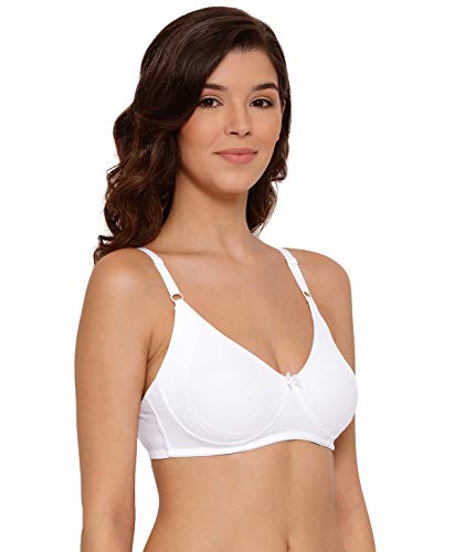 Image of Lyra Women's Moulded Encircled Bra(513) Pack of 2 White & Black,30B
