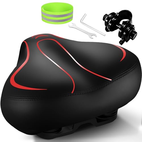 Roguoo Bike Seat, Short Nose Most Comfortable Bicycle Seat, Breathable Moisture-Wicking Waterproof Bicycle Saddle for Men Women-Bicycle Seats Replacement for Most Bikes