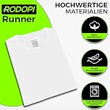 RODOPI Koszulka z długim rękawem Runner Longsleeve dla kobiet i mężczyzn rozm. XS-3XL T-shirt czarny i biały sweter roboczy okrągły dekolt 100% bawełna