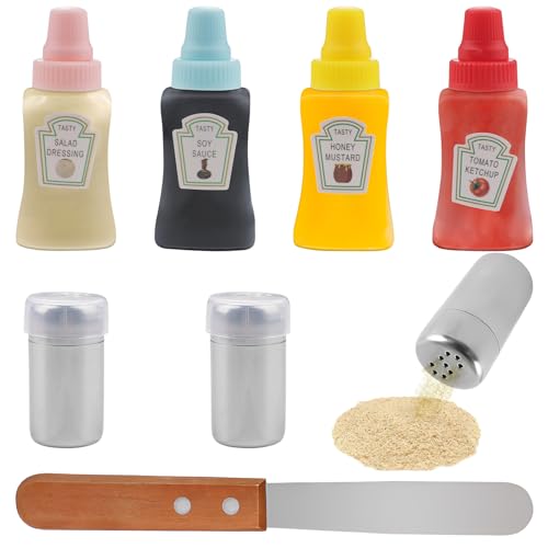 ZIGefofo 6 Stück Mini Salzstreuer Gewürze Set Klein Saucenflaschen Salz...
