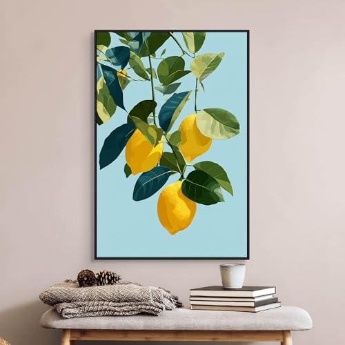 Affiche botanique branche de citronnier pour decorer une cuisine moderne - 2