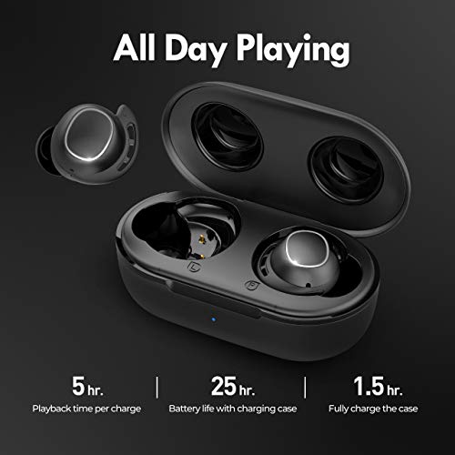 Wireless Earbuds, Mpow M30 in-Ear Bluetooth Earbuds, Immersive Bass Sound, IPX8 Wat erproof Sport Earphones, Touch Control Bluetooth Headphones, 25 Hrs w/USB-C Charging Case/Mics