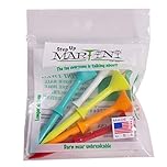 Martini Golf Tees DMT007 Durable Plastic STEP-UP Tees (5 individual tees), Assorted Colors