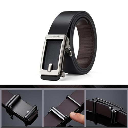 110/120/130cm Genuine Leather Belt For Men With Automatic Clasp Detail Adjustable Waist Cincher Waistband2