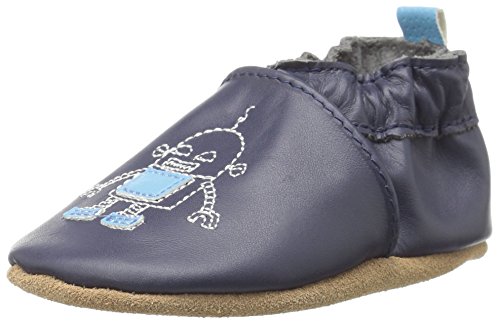 Robeez Baby-Boy's Elephant Eddie Loafer, Navy, 6-12 Months M US Infant