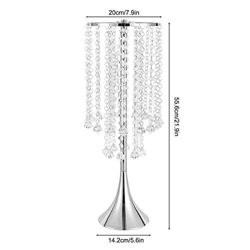 Dfmyhked 10pcs Crystal Centerpiece, Centerpiece Silver Crystal Vase, Tall Wedding Flower Racks Centerpiece Vases Luxurious Flower Stand Decor for Housewarming, Anniversaries, Birthdays