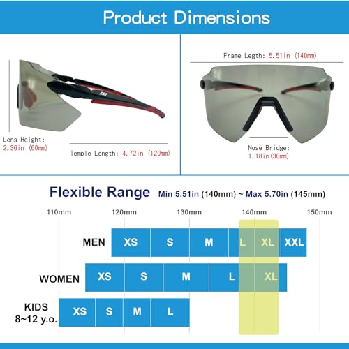Lunettes de soleil de sport polarisées pour VTT et pêche sportive au fil de l'eau