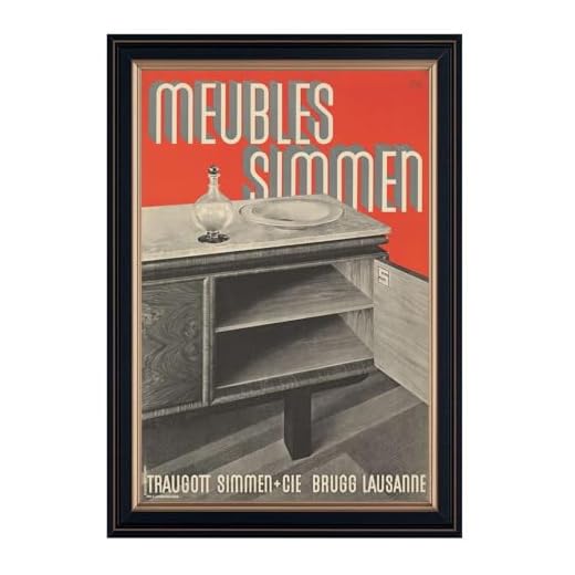 Vintage Furniture Advertisement Framed Canvas Art