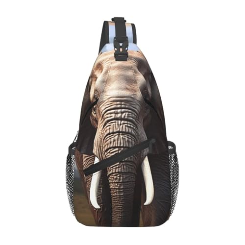 Sling Bag para mujeres y hombres negro mochila cruzada miniatura 1