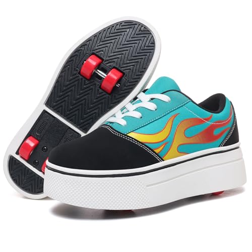 ANEFUN Schuhe mit Rollen für Jungen Mädchen, Abnehmbar 4 Räder...