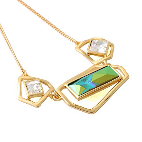 Collar de Columna de Cristal geométrico