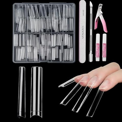 Venares XXXL Extra Long Square Nail Tips Cover