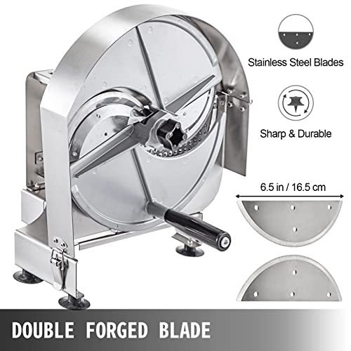 VBENLEM Commercial Vegetable Slicer, 0.2-12mm Adjustable Thickness Manual Vegetable Slicer, Stainless Steel Multifunctional Commercial Manual Slicer, for Slicing Fruit Lemon Onion Cabbage