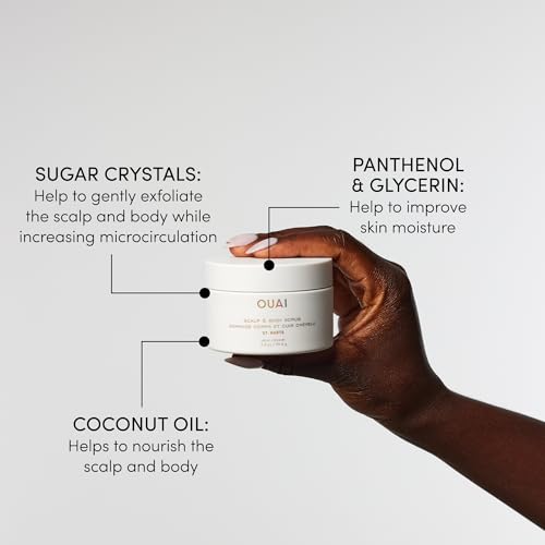 OUAI St. Barts Travel Bundle - Includes Scalp & Body Scrub, Foaming Body Cleanser, and Hydrating Body Cream - Travel Size Hair & Body Care (3 Count, 3.4 Oz/3.4 Oz/3 Oz)