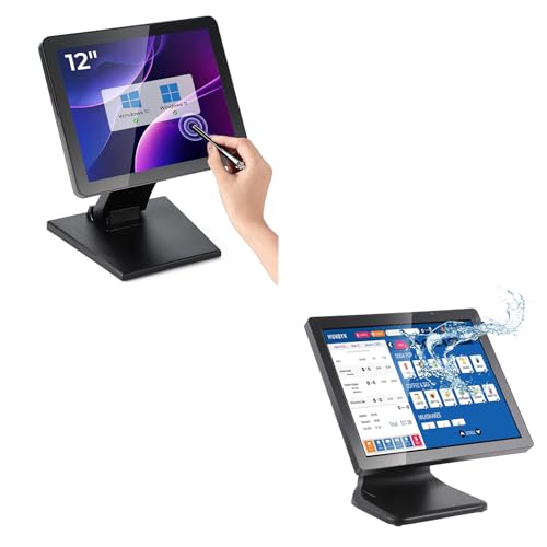 Image of MUNBYN 12-inch POS Touchscreen Monitor, LED POS Monitor, HDMI /VGA Capacitive Screen Display, and 17-inch POS-Touch-Screen-Monitor, POS-System-for-Small-Business