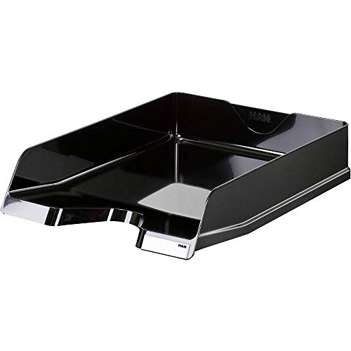 Corbeille à courrier HAN empilable en plastique pour organisation de bureau