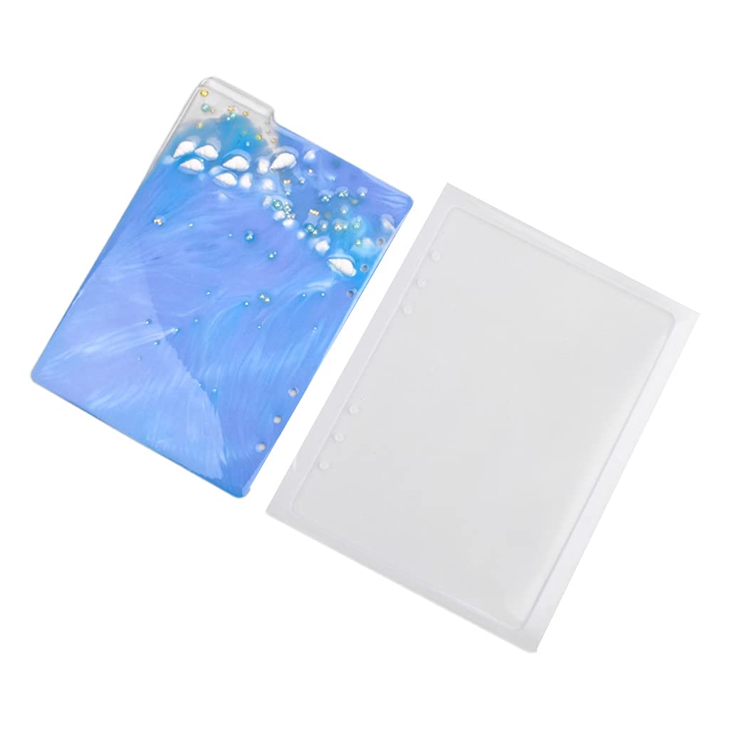 Jazuaiao Notebook Cover Silicone Mold Unique Epoxy Resin Casting Agate Art Crystal Notebook Crystal Resin Silicone Molds