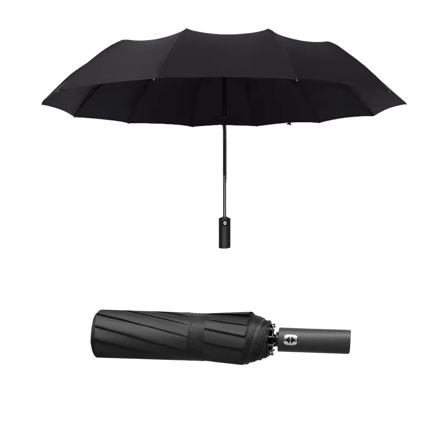 Paicreate Compact Travel Folding Umbrella,Durable Rain Windproof Portable Umbrella with Strong Ribs Reinforced Canopy Ergonomic Handle Auto Open/Close -Man & Woman umbrella