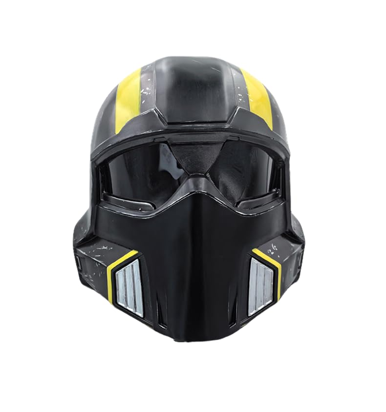 HD2 B-01 Cosplay Helmet,Super Earth Helmet, Resin Battle-Damaged Finish, One Size Most Adults， Holiday Costume2