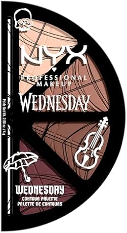 NYX PROFESSIONAL MAKEUP Wednesday Stained Glass Contour Palette, Makeup Palette with 4 Versatile, Intensely Pi