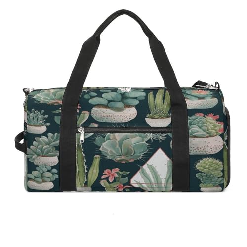 Sac de sport plantes succulentes étanche taille unique pour gym, fitness et yoga