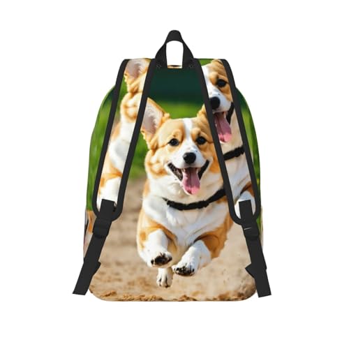 Sac à dos d'ordinateur EdWal imprimé Corgi pour université - 3