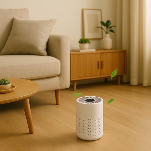 H13 HEPA Filtreli Hava Temizleyici, Aktif Karbon Filtreli, Sessiz ve Kompakt Tasarım, 360° Hava Dolaşımı - Görsel 7