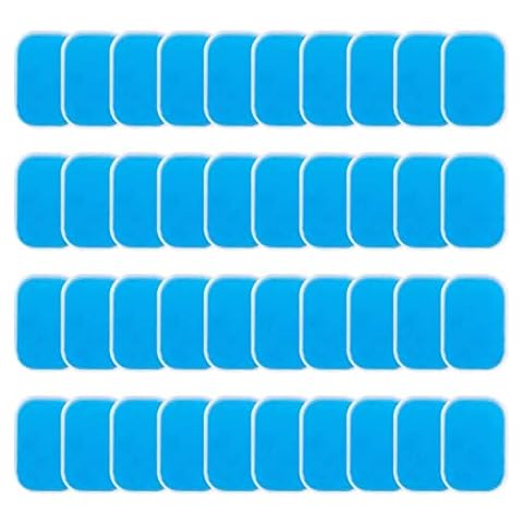 Moonssy 48PCS EMS Gel Pads,Abs Trainer Gel Pads,Abs Trainer Muscle Stimulator Pads Abdominal Muscle Toner Replacement Gel Sheet,Abdominal Muscle Trainer Accessories Cover