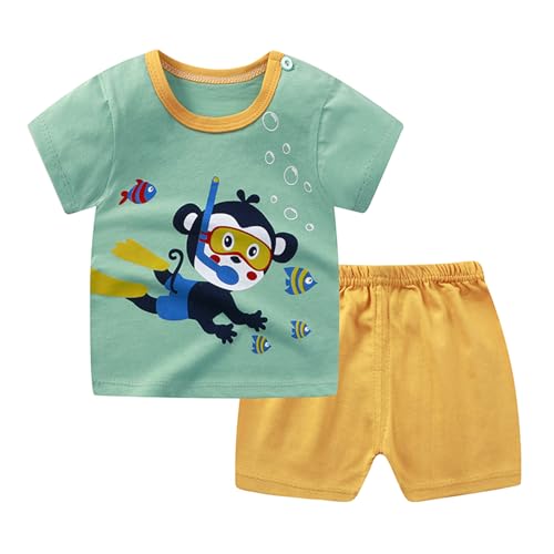 Image of Baby Toddler Boys 4 PCs T-shirts and Shorts Set Summer Clothes Outfit