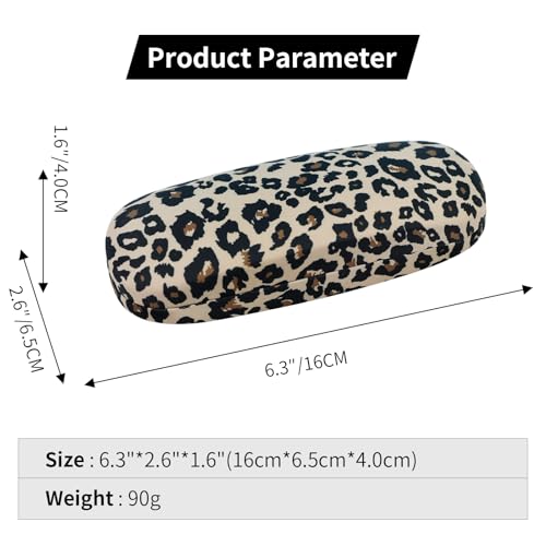 Image of PERFECTSIGHT Hard Shell Eyeglasses Case, PU Leather Protective Glasses Case, Cute Eyeglass Case for Women Men Girls