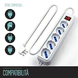 Zoom IMG-1 multipresa a 5 posti ciabatta Zoom IMG-1 multipresa a 5 posti ciabatta